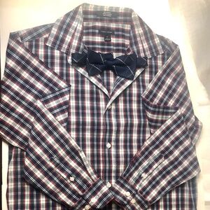 Tommy Hilfiger Boys Size 16  Long Sleeve Dress Shirt with Bow Tie